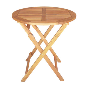 Τραπέζι Capruva πτυσσόμενο φυσικό ξύλο ακακίας Φ70x74εκ