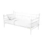 Κρεβάτι Havelock λευκό μεταλλικό 90x190x98εκ
