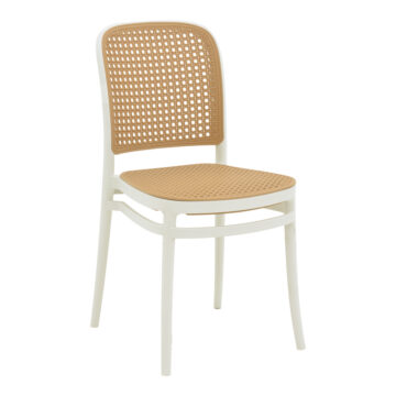 Καρέκλα Nereus pp φυσικό-λευκό 45x43x84εκ