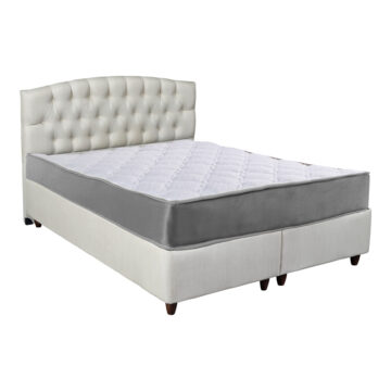 Κρεβάτι Lanse διπλό με αποθηκευτικό χώρο κρεμ 160x200εκ