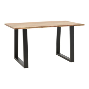 Τραπέζι Avron φυσικό μασίφ ξύλο ακακίας 140x80x76εκ