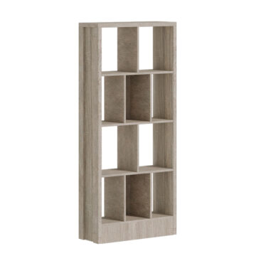 Βιβλιοθήκη Dividre sonoma oak μελαμίνης 80x30x181εκ