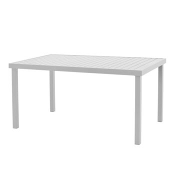 Τραπέζι Kliton  αλουμινίου λευκό 150x80x74εκ