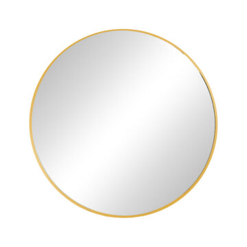 Καθρέπτης Nhaos Inart χρυσό αλουμίνιο Φ60x2.5εκ