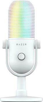 Razer SEIREN V3 CHROMA - WHITE - RGB USB Condenser Microphone - Gain Limiter - Build-in Shock Absorb