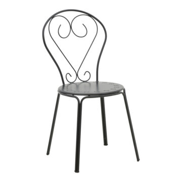 Καρέκλα Chari στοιβαζόμενη μαύρο μέταλλο 49x55x90εκ