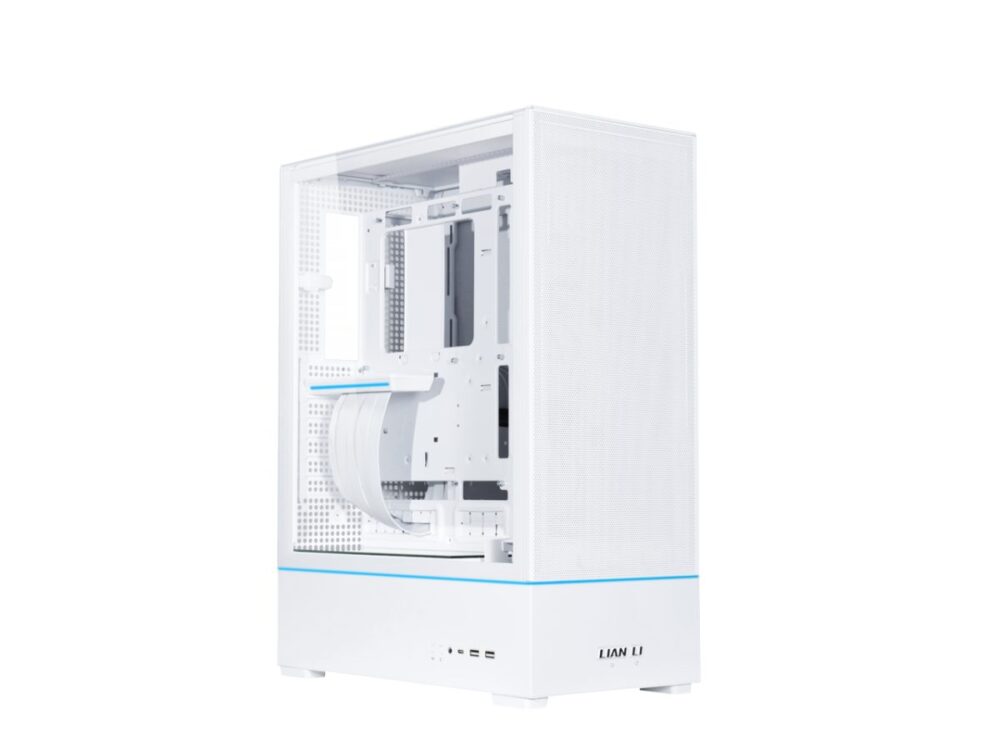 Lian Li SUP01 White - 45Lt Minimal Footprint Case for Vertical GPU aRGB Strips w. 3x 120mm Fans