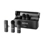 BOYA BY-V4 Wireless 4 person 4-channel mini Lavalier 3.5mm for Camera 2.4GHz Microphone