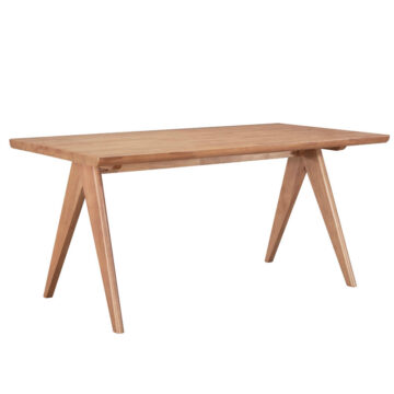 Τραπέζι Winslow ξύλο rubberwood σε ανοιχτό καρυδί χρώμα 180x85x75εκ