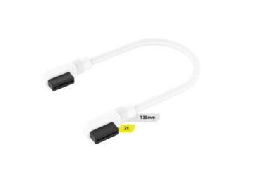 Corsair DIY Cable iCUE Link (2x135mm) with Slim 90° Connectors - White - CL-9011134-WW