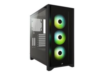 CORSAIR Mid Tower ATX Case iCUE 4000X RGB Tempered Glass - Black