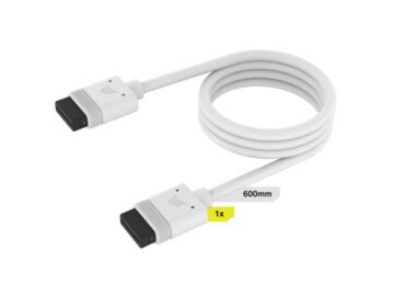 Corsair DIY Cable iCUE Link (1x600mm) with Straight Connectors - White - CL-9011127-WW