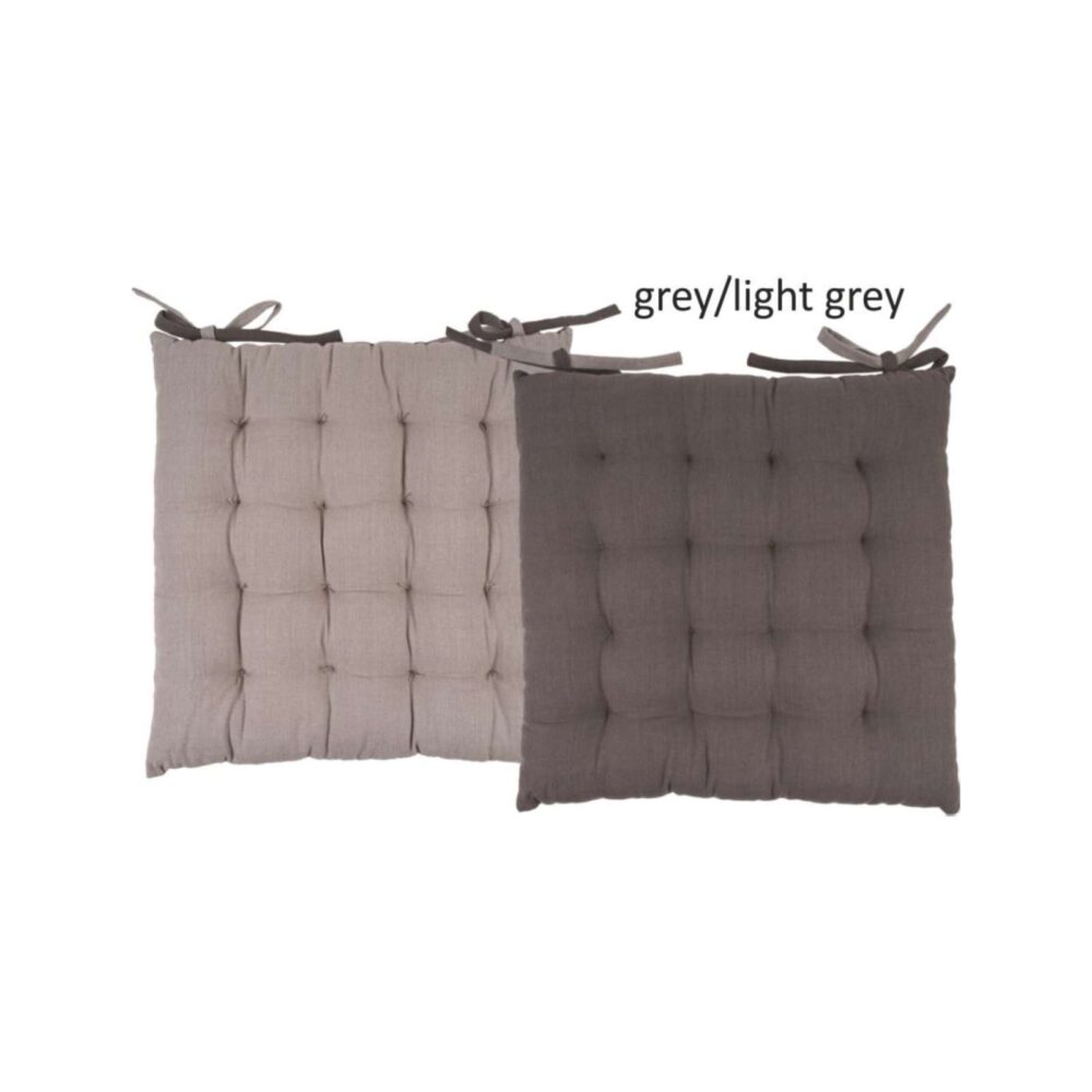 Μαξιλάρι καρέκλας Σχ.Duo 40x40cm διπλής όψης grey/l.grey 100% βαμβ.