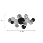 μαύρη και λευκή απόχρωση 111.1x5.7x58.4εκ