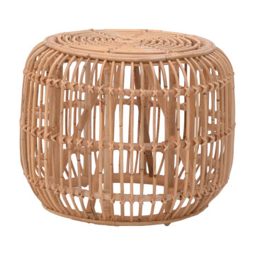 Σκαμπό Rajesty rattan pe σε φυσική απόχρωση Φ60x46εκ