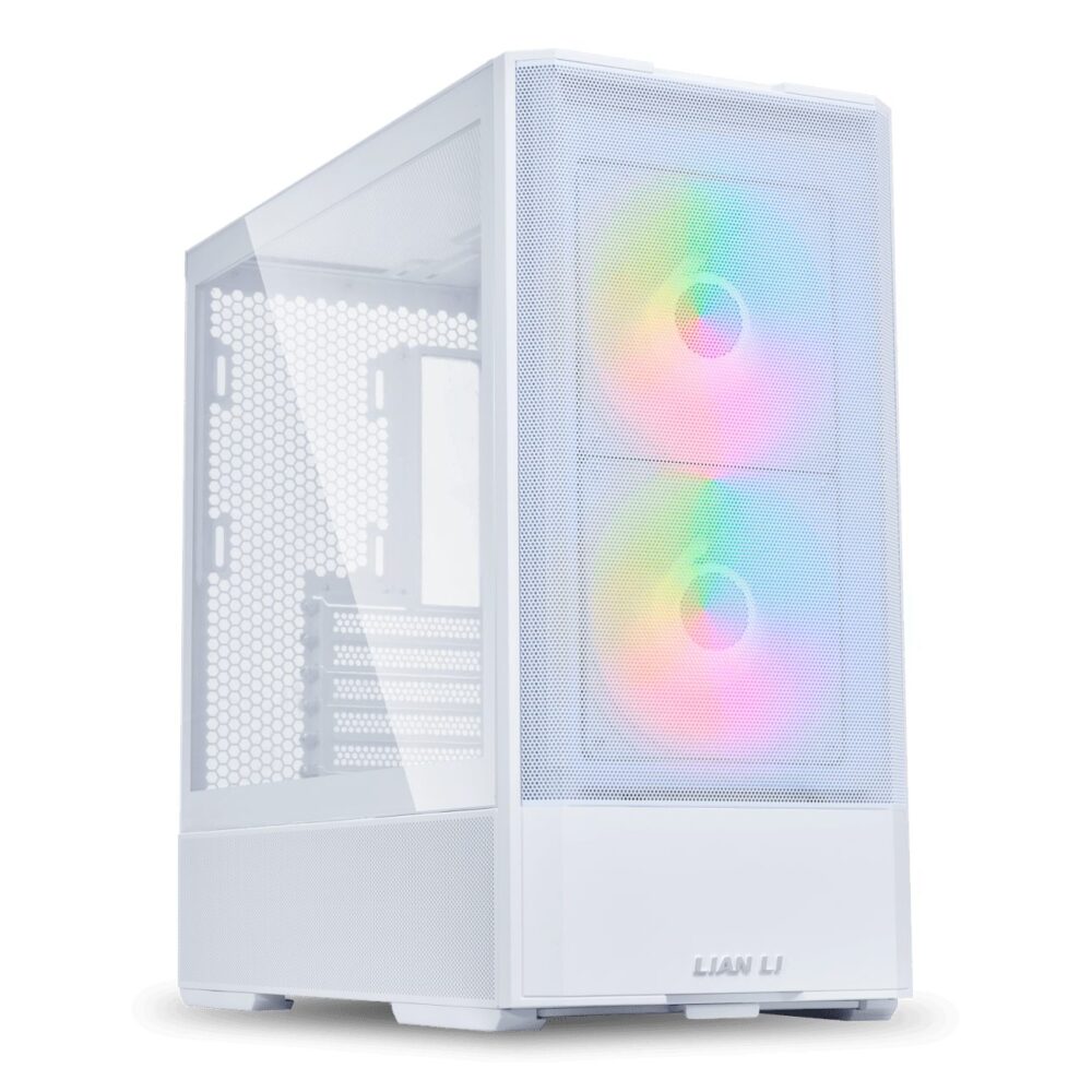 Lian Li LANCOOL 207 White - ATX PC Case (4 FANS) 2 x front 140 ARGB PWM & 2  bottom 120 PWM reverse