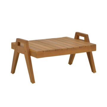 Τραπέζι Kally teak ξύλο σε φυσική απόχρωση 60x50x34εκ