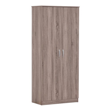 Ντουλάπα ρούχων δίφυλλη Zelia σε sonoma-oak απόχρωση 79x42x180εκ