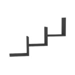 Ραφιέρα τοίχου Mauer σε ανθρακί απόχρωση 90x19