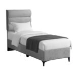 Κρεβάτι Limit ύφασμα σε γκρι απόχρωση 90x200εκ