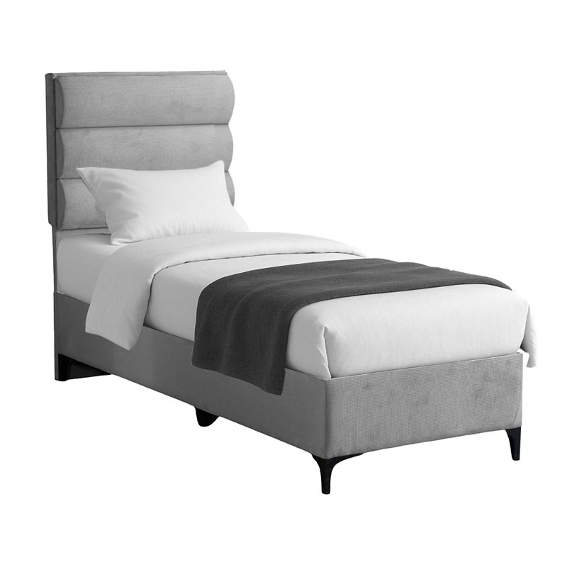 323-000026 Κρεβάτι Limit ύφασμα σε γκρι απόχρωση 90x200εκ