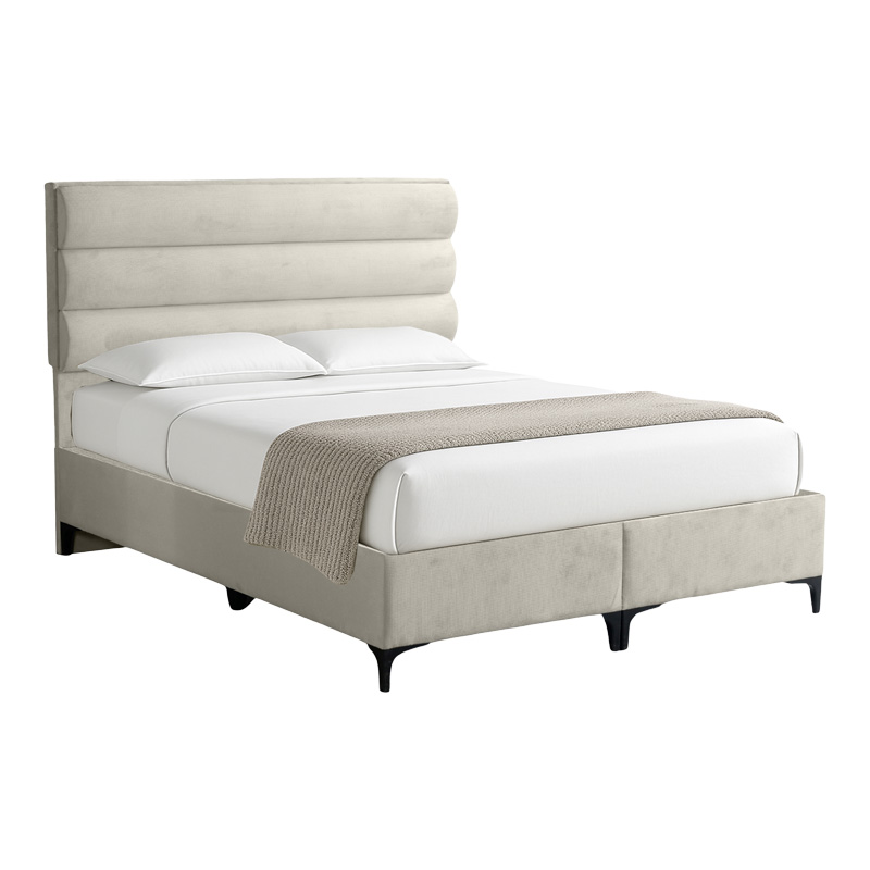 323-000031 Κρεβάτι Limit ύφασμα σε κρεμ απόχρωση 160x200εκ