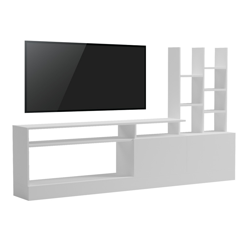 230-000067 Σύνθετο σαλονιού Seruno σε λευκή απόχρωση 170x25x100εκ