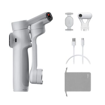 Insta360 Flow 2 AI Tracker Bundle Gray - A.I. Powered Gimbal Stabilzer for Smartphone