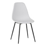 Καρέκλα Ballen pp λευκό με μαύρα μεταλλικά πόδια 41.5x53x84.5εκ