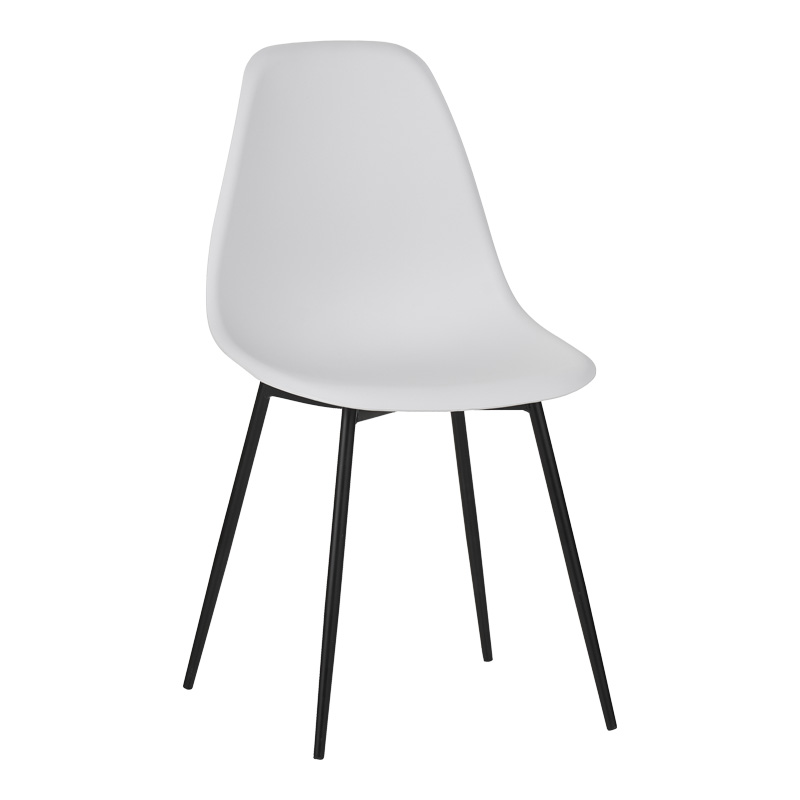 029-000346 Καρέκλα Ballen pp λευκό με μαύρα μεταλλικά πόδια 41.5x53x84.5εκ