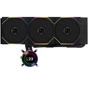 Lian Li HydroShift II LCD-C 360 RGB TL fan Black  - AIO CPU Liquid Cooler with TL RGB Fans