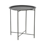 Τραπέζι Caius μέταλλο σε μαύρη απόχρωση Φ46x52εκ