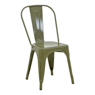 Καρέκλα Utopia μέταλλο σε λαδί απόχρωση 44x44x85εκ