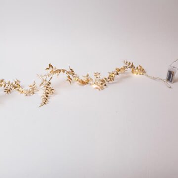 ΦΩΤΙΖΟΜΕΝΗ ΓΙΡΛΑΝΤΑ ME ΧΡΥΣΟ ΠΛΑΤΥ ΦΥΛΛΟ 150cm