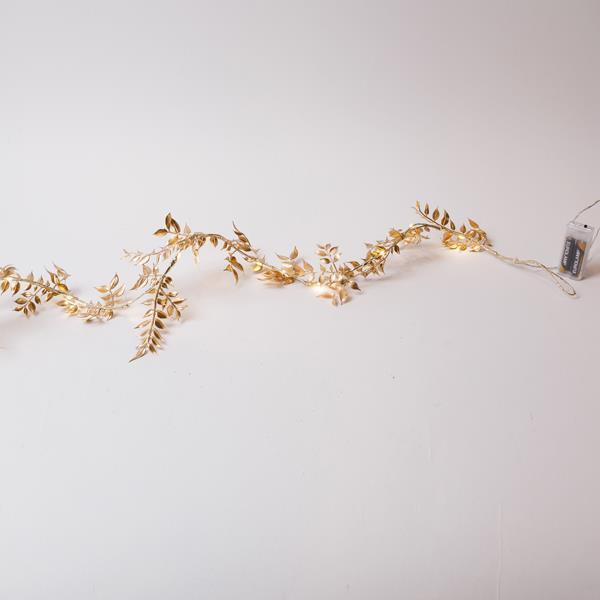 2e814d579a9f459d8bbdd112fc5066c5 ΦΩΤΙΖΟΜΕΝΗ ΓΙΡΛΑΝΤΑ ME ΧΡΥΣΟ ΠΛΑΤΥ ΦΥΛΛΟ 150cm