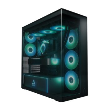 Arctic Xtender (Black) black window w/o GPU vertical mount - Mid Tower Case w. A-RGB Fans