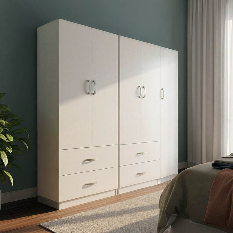 383-000186 Ντουλάπα πεντάφυλλη Lego λευκή 170x42x180εκ