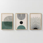 Πίνακας Kertia τρίπτυχος με ψηφιακή εκτύπωση και πλαίσιο 33x1.5x48εκ