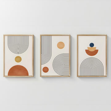 Πίνακας Lenda  τρίπτυχος με ψηφιακή εκτύπωση και πλαίσιο 33x1.5x48εκ