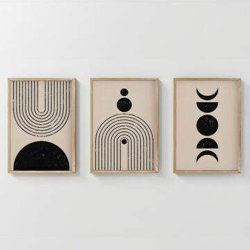 Πίνακας Aregon  τρίπτυχος με ψηφιακή εκτύπωση και πλαίσιο 33x1.5x48εκ