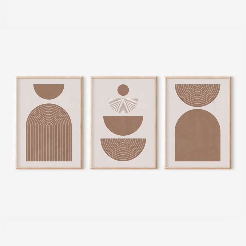 409-000208 Πίνακας Loana τρίπτυχος με ψηφιακή εκτύπωση και πλαίσιο 33x1.5x48εκ