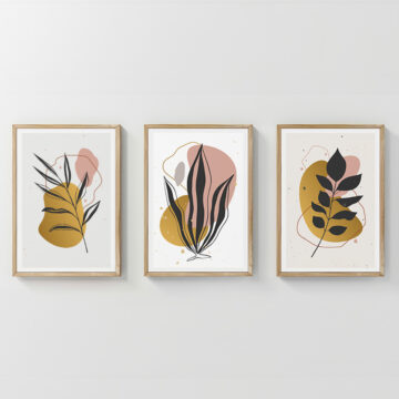 Πίνακας Kereby  τρίπτυχος με ψηφιακή εκτύπωση και πλαίσιο 33x1.5x48εκ