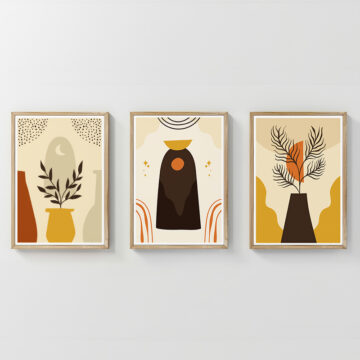 Πίνακας Caelo τρίπτυχος με ψηφιακή εκτύπωση και πλαίσιο 33x1.5x48εκ