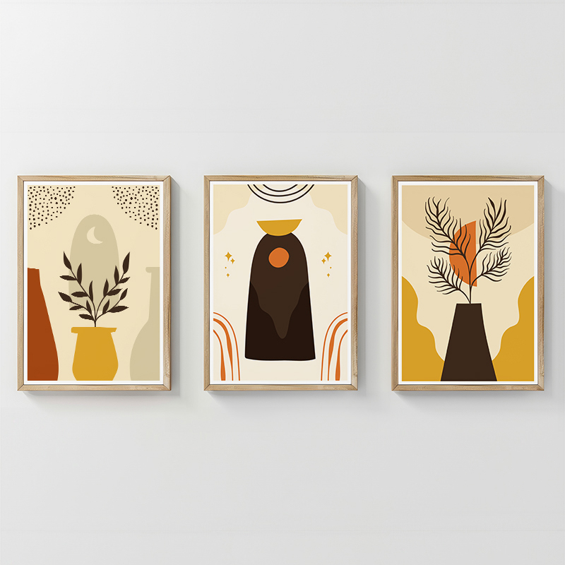 409-000247 Πίνακας Caelo τρίπτυχος με ψηφιακή εκτύπωση και πλαίσιο 33x1.5x48εκ