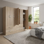 Ντουλάπα εξάφυλλη Lego sonoma 180x42x180εκ